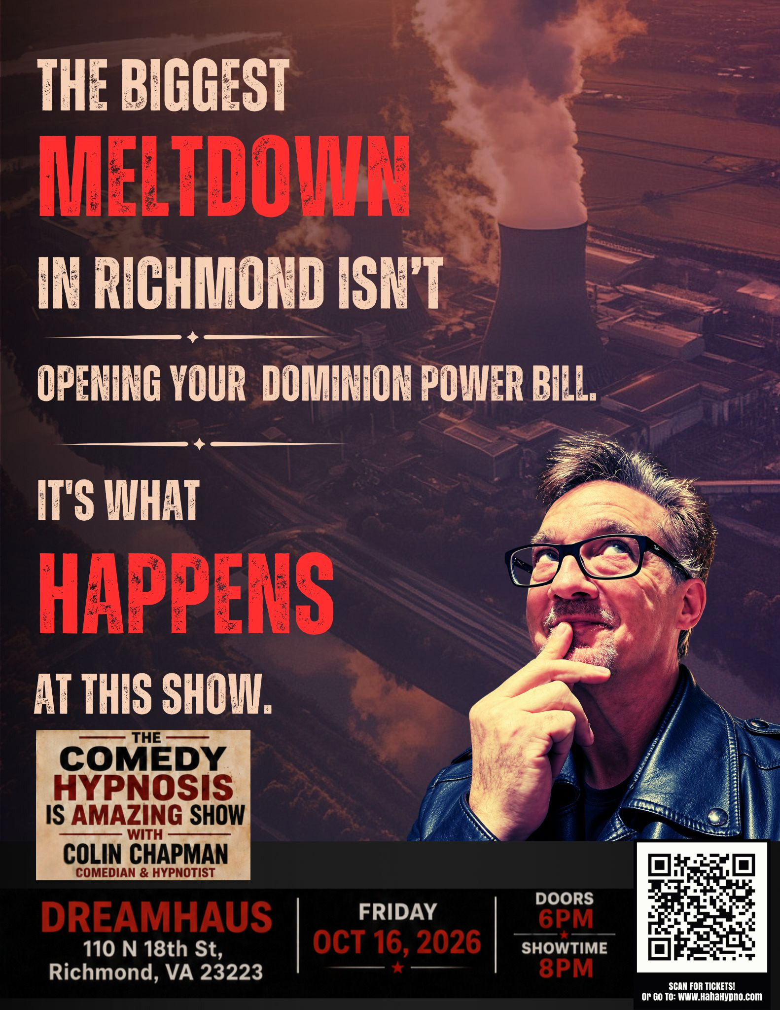The Biggest Meltdown in Richmond — Comedy Hypnosis is Amazing with Colin Chapman